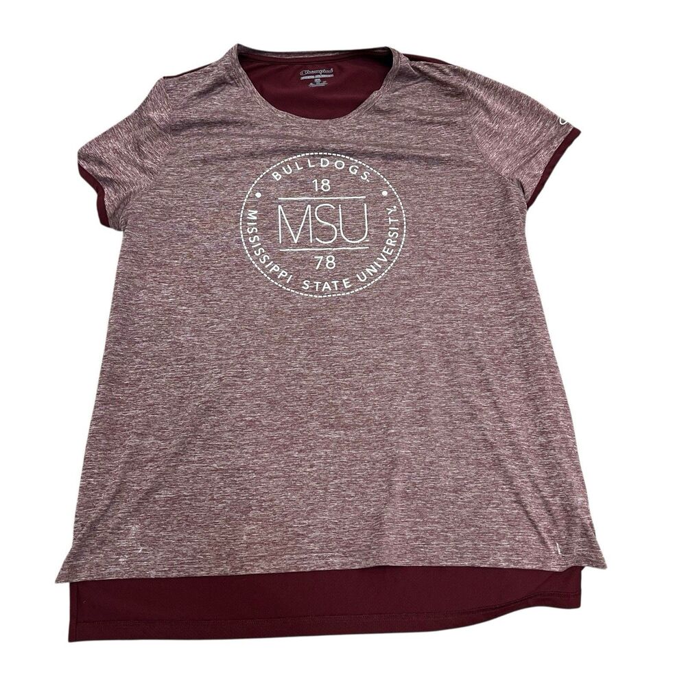 Champion Mississippi State Bulldogs Short Sleeve T-Shirt Maroon 2XL Athleticwear